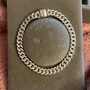 Pandora Timeless Pavé Chain Bracelet in a size 7.1 in slightly worn
